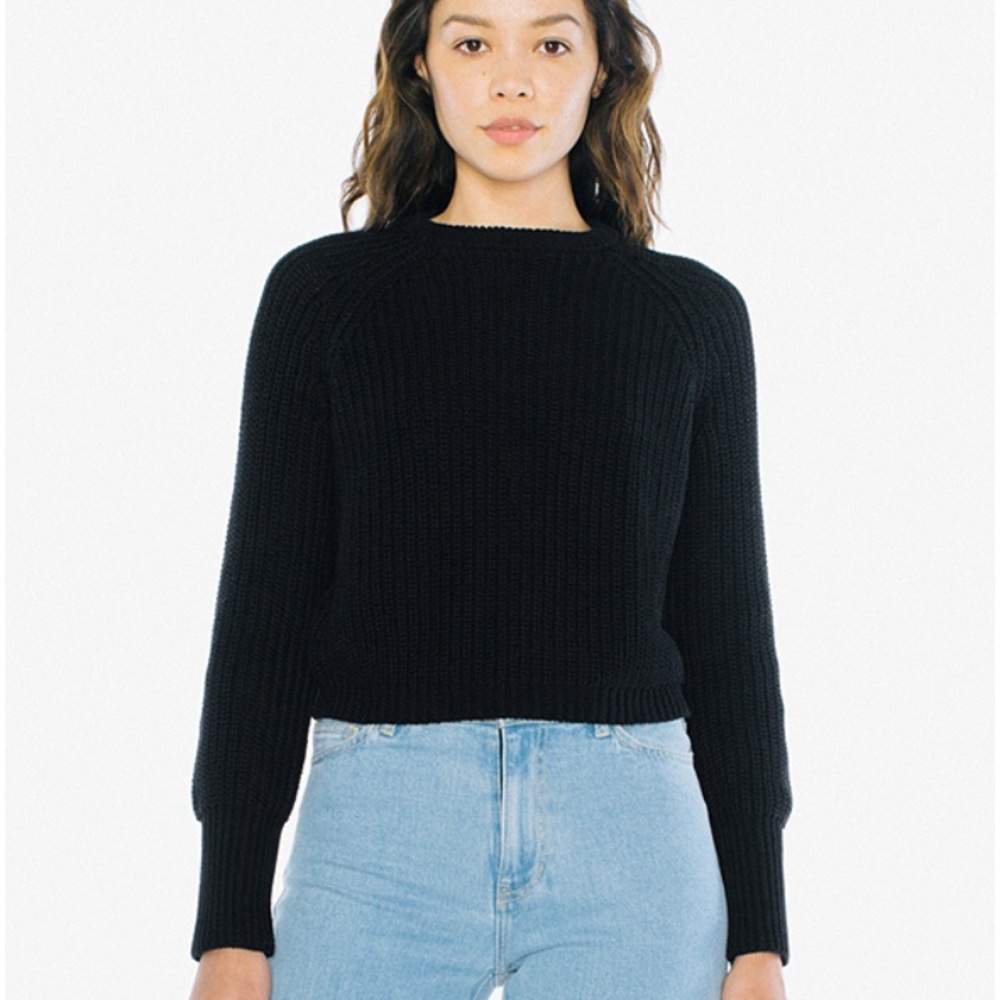 Black American Apparel Cropped Sweater
